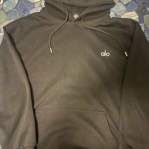 ALO Yoga Men's Black Metallic Hoodie size M Great Condition
